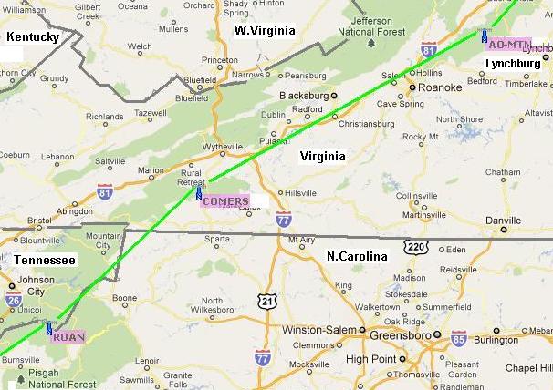 Comers Rock - Highway Map